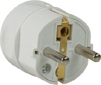 Schutzkontakt-Zentralstecker, weiß Schwabe 45031