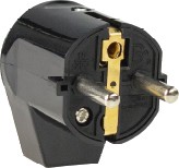 Schutzkontakt-Winkelstecker, schwarz Schwabe 45042