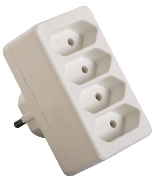 Euro-Multistecker 4-fach, weiß Schwabe 48411