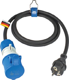 CEE-Adapterleitung "powerlight" 1,5m, schwarz Schwabe 61406