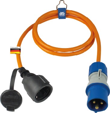 CEE-Adapterleitung "powerlight" 1,5m, orange Schwabe 62435