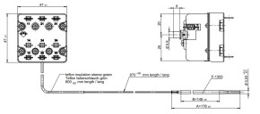 Protective temperature limiter 200°C 3-pin.